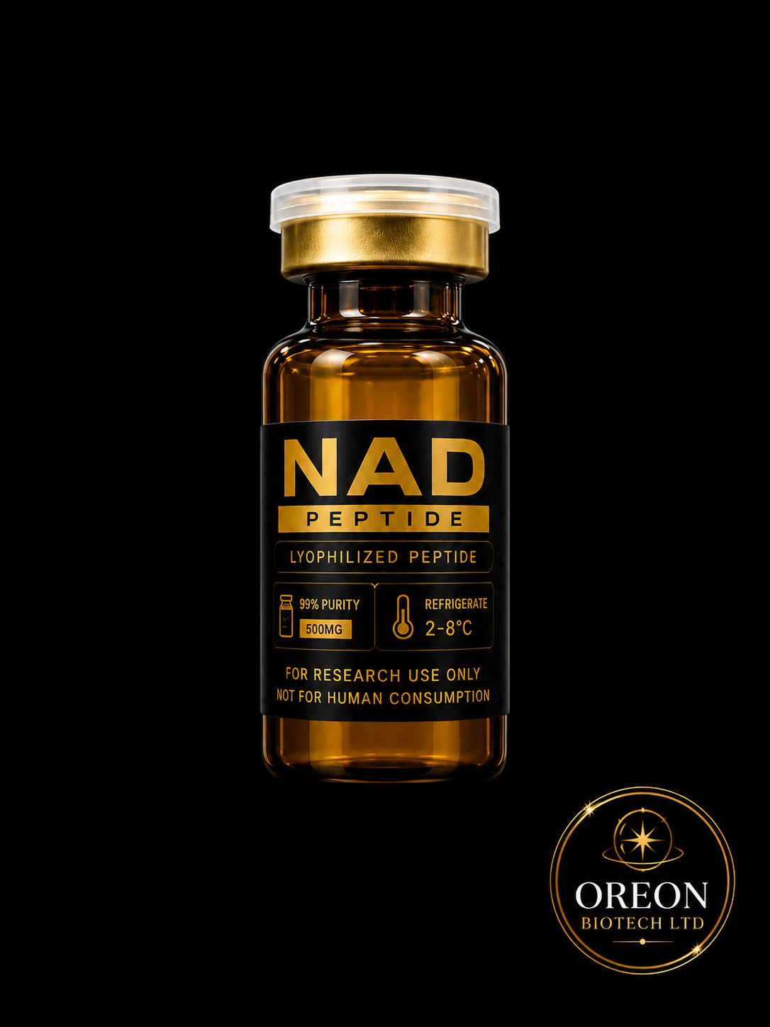 NAD+ 500 mg research vial