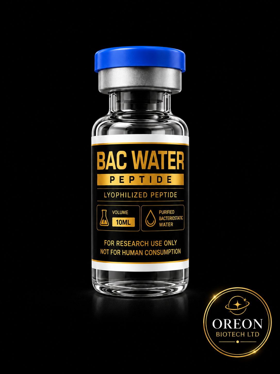 BAC Water 10 ml research vial